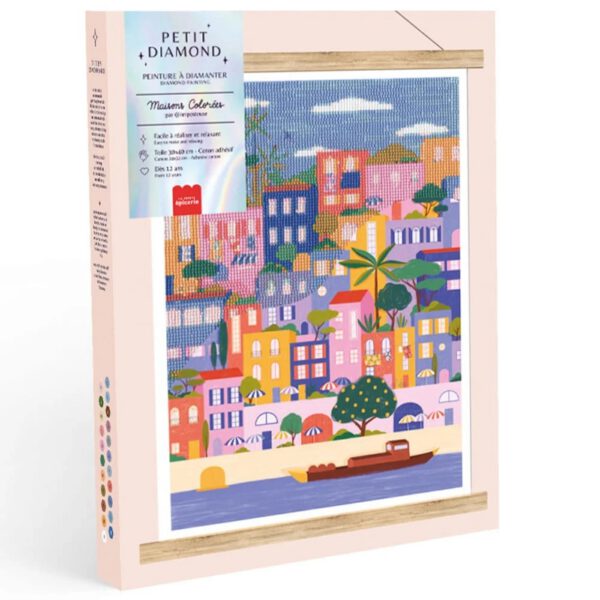 Diamond painting- colorful houses