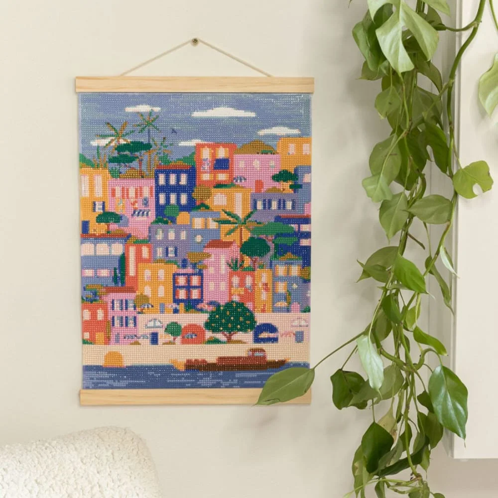 ⁦Diamond painting- colorful houses⁩ – תמונה ⁦3⁩